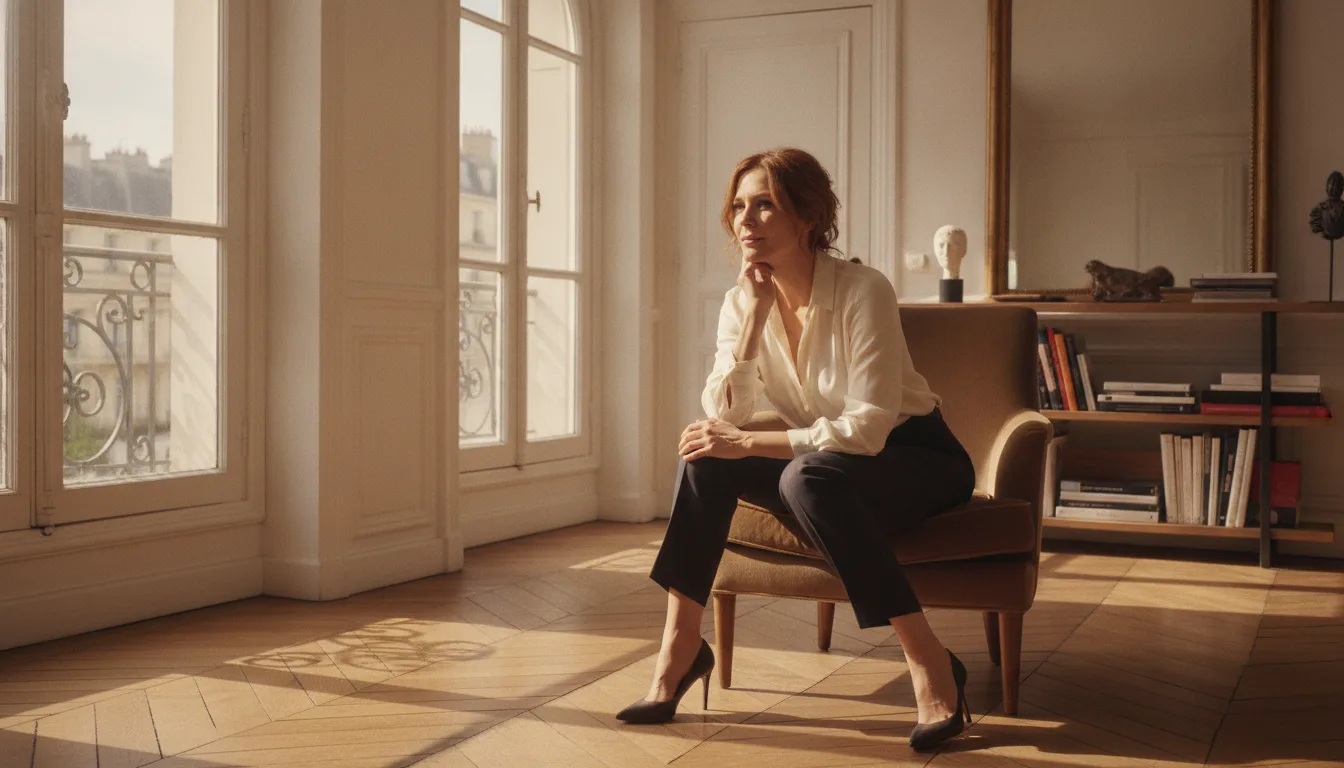 Celeste Moreau photographed at her Paris residence