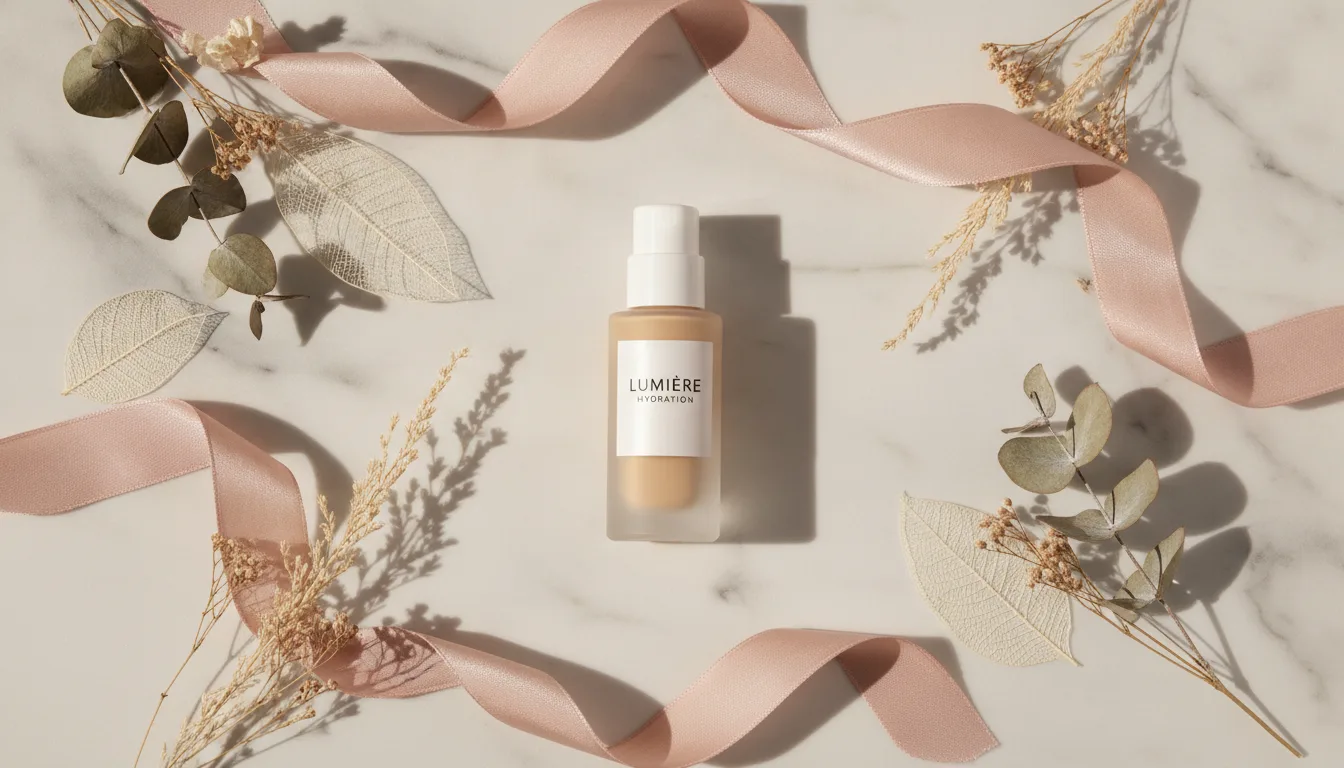 Elara's Cloud Foundation in its signature frosted glass bottle