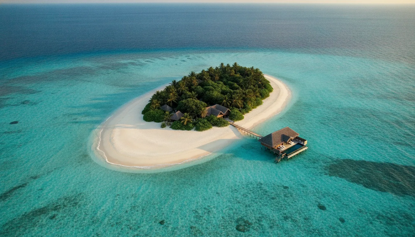A single-villa island in the North Malé Atoll — solitude measured in hectares