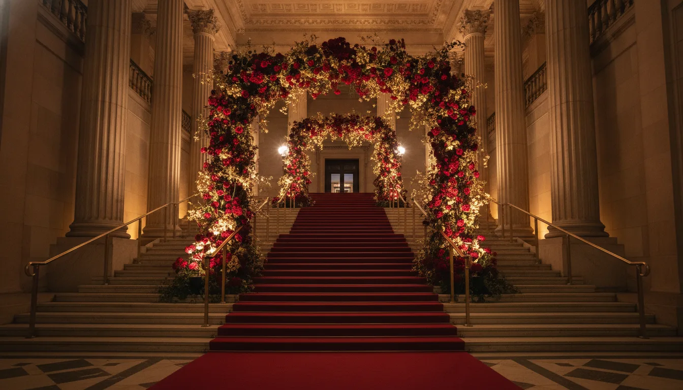 The Metropolitan Museum staircase, transformed for the 2026 Gala