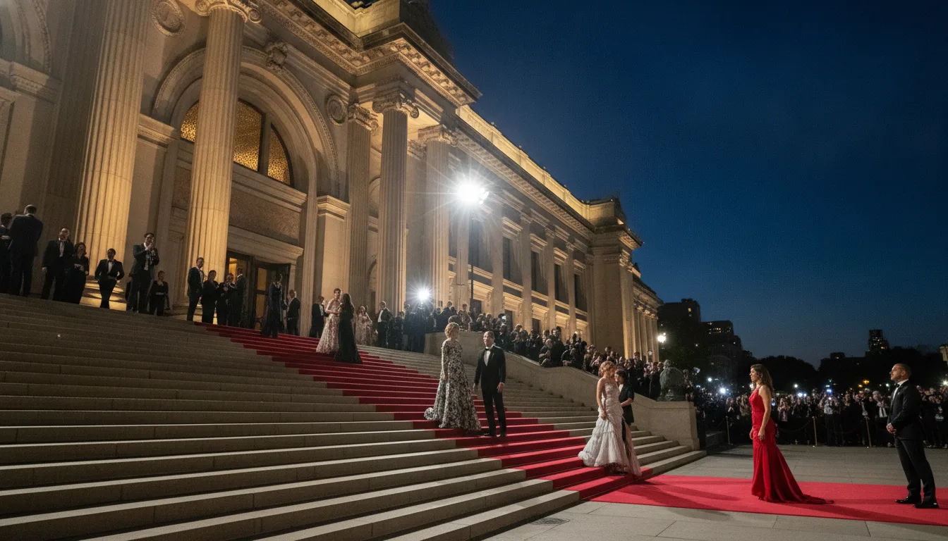 The Metropolitan Museum of Art steps on the night of the 2026 Met Gala