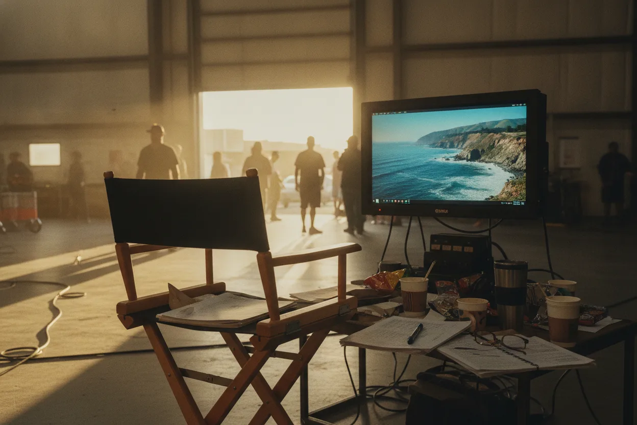 The production office for 'Agua Quieta' was a converted fish warehouse on the coast