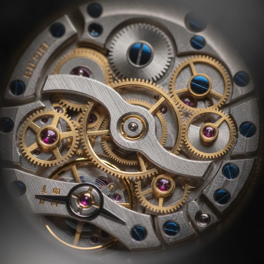The movement of a hand-wound calibre from the nineteen-sixties — engineering as art